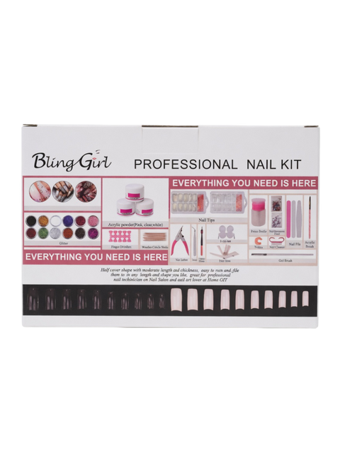 Bling Girl Professional Nail Kit - All-In-One Acrylic Art Set