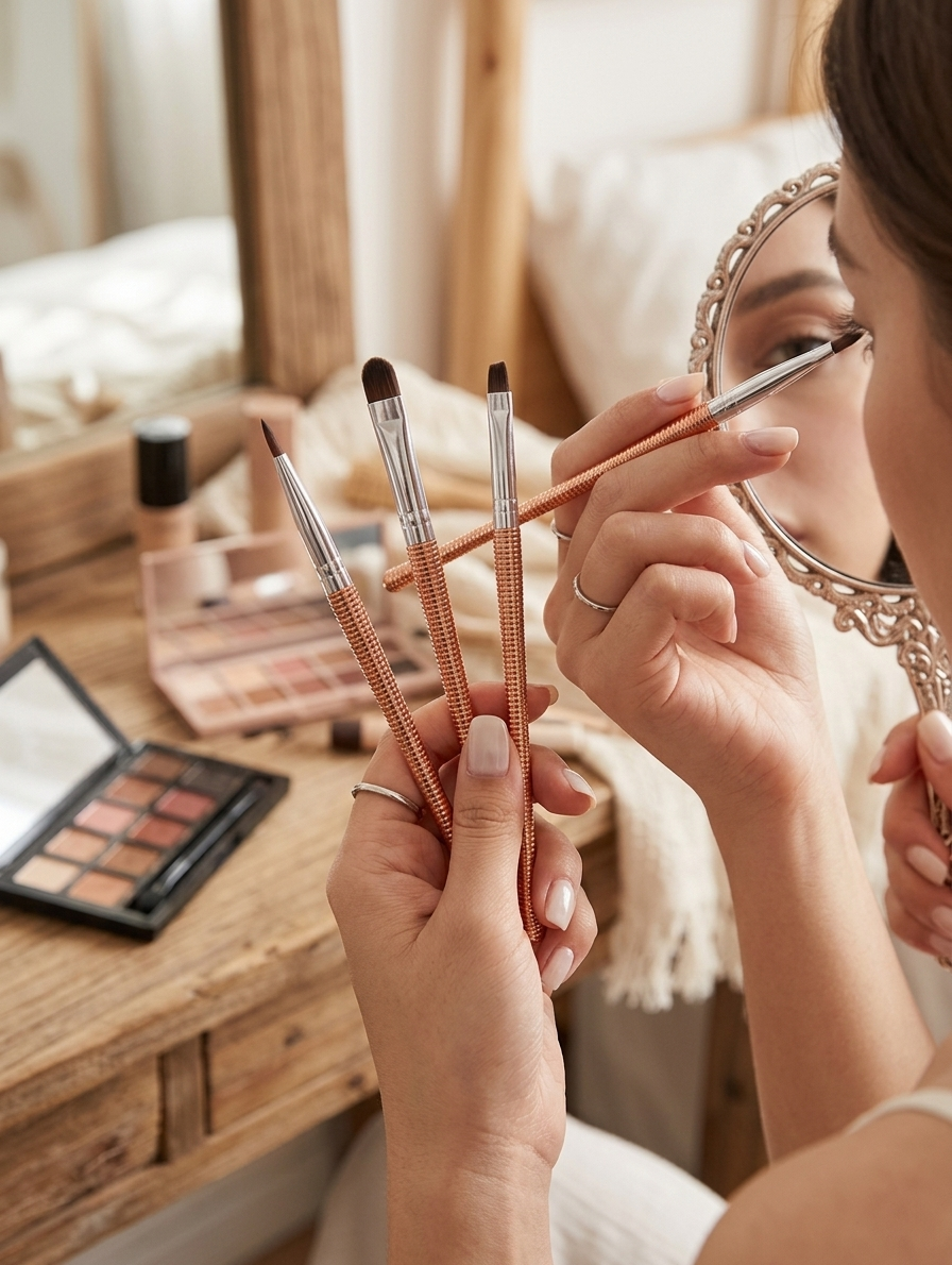 Professional 3-Piece Precision Nail Art & Detail Brush Set – Natural Mode Collection