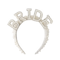 Pearl & Rhinestone "BRIDE" Tiara Headband – Sparkling Bridal Crown Headpiece