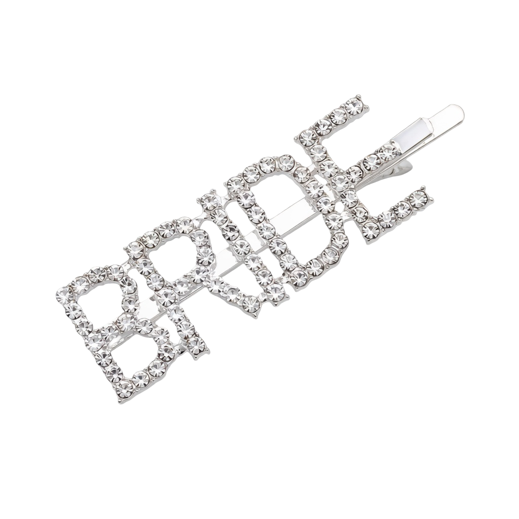 Sparkling Rhinestone "BRIDE" Hair Slide – Elegant Crystal Bridal Hair Pin for Weddings, Bachelorette Parties & Bridal Showers