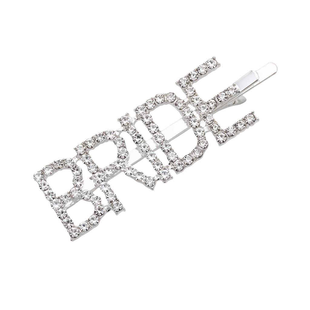 Sparkling Rhinestone "BRIDE" Hair Slide – Elegant Crystal Bridal Hair Pin for Weddings, Bachelorette Parties & Bridal Showers