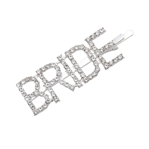 Sparkling Rhinestone "BRIDE" Hair Slide – Elegant Crystal Bridal Hair Pin for Weddings, Bachelorette Parties & Bridal Showers