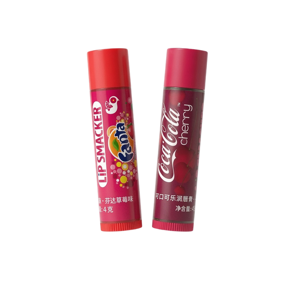 Lip Smacker 2 Pack Soda Pop Flavored Lip Balm Duo – Fanta Strawberry & Coca-Cola Cherry