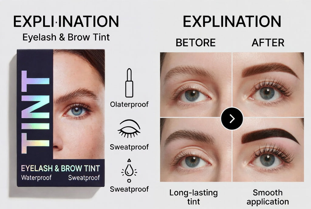 Professional Waterproof Eyelash & Brow Tint – Long-Lasting Smudge-Proof Definition