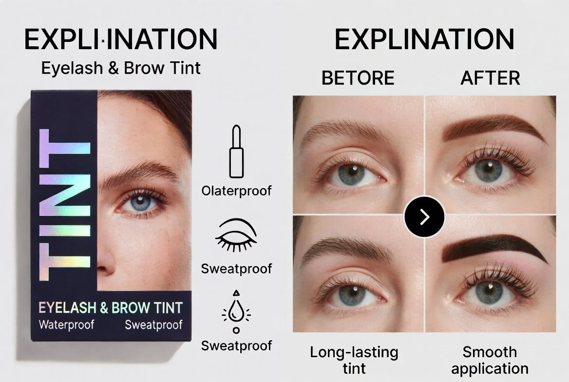 Professional Waterproof Eyelash & Brow Tint – Long-Lasting Smudge-Proof Definition